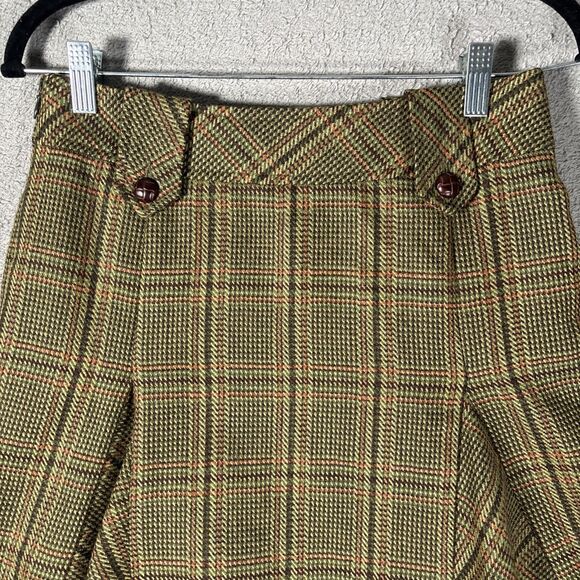 Context Petite Skirt Women’s Size 4P Pleated Tweed Plaid Wool Academia Preppy - Picture 9 of 11